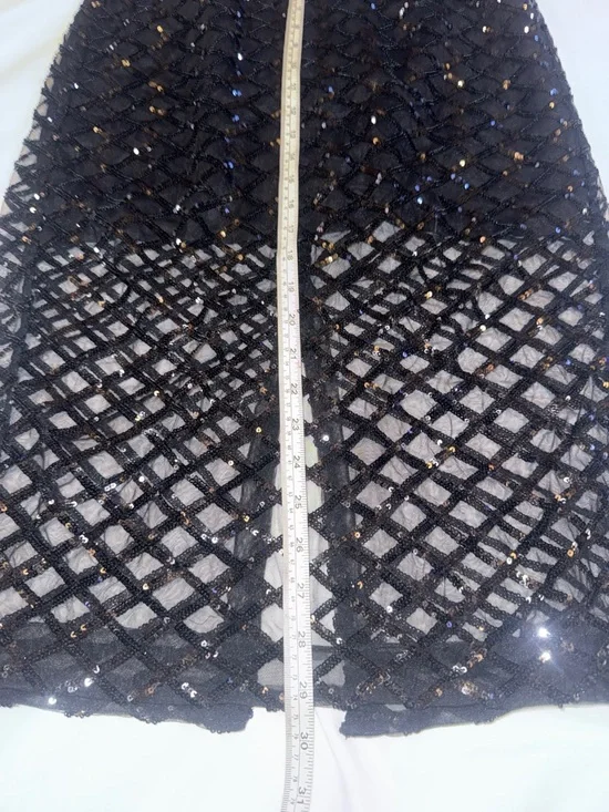 J. Crew Black Sequined Lattice Pencil Skirt - Picture 6 of 8